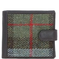 Leather X Harris Tweed Bi-Fold Wallet Brown/Mix: TW-80-22-BM
