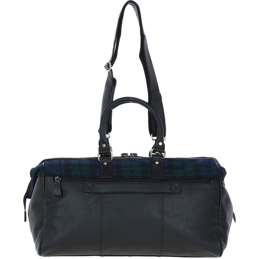 Leather X Harris Tweed Doctor Holdall Black/Watch: TW-42-03-BW - Image 3