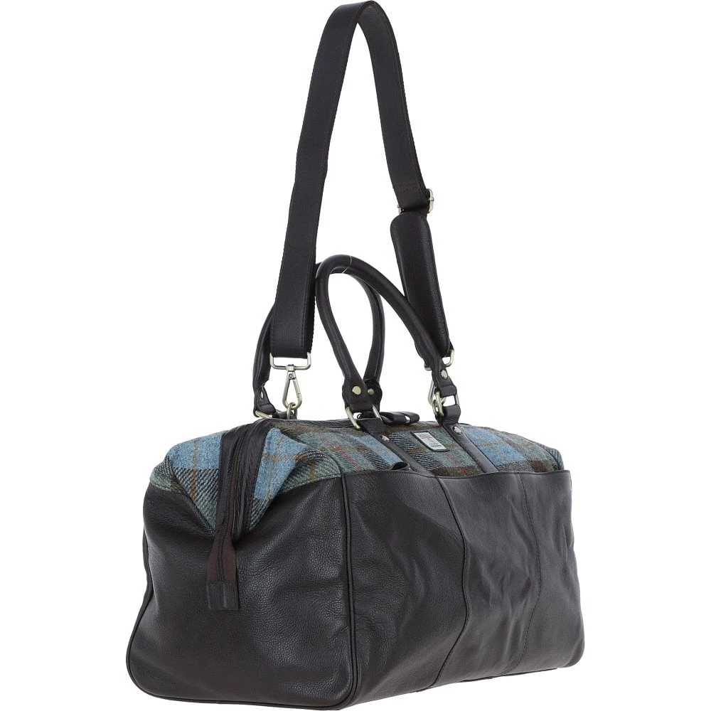 Leather X Harris Tweed Doctor Holdall Brown/Mcload: TW-42-01-BM - Image 4