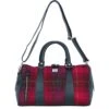 Leather X Harris Tweed Doctor Holdall Navy/Pink: TW-46-06-NP