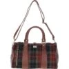 Leather X Harris Tweed Doctor Holdall Tan/Green/Red: TW-46-08-TR