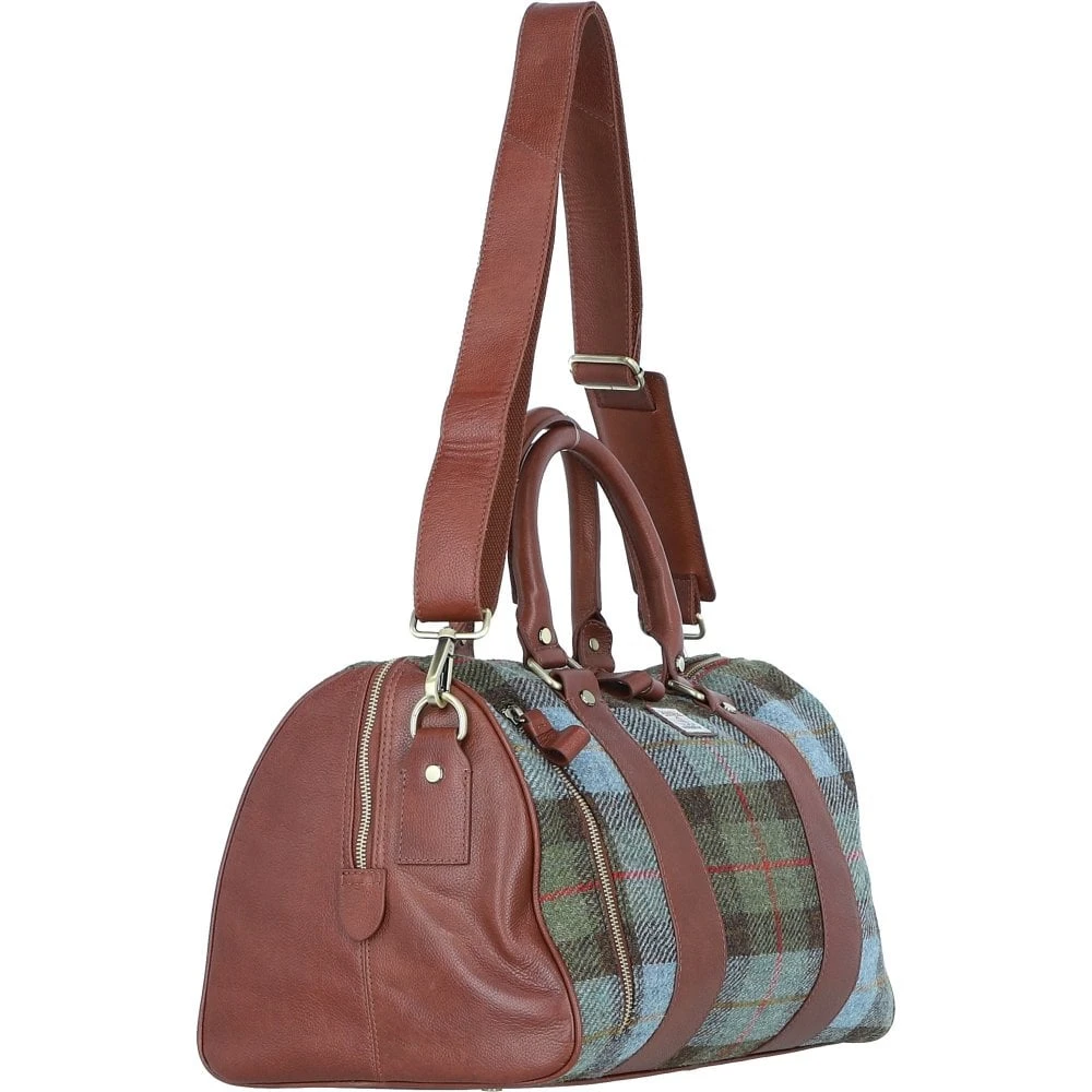 Leather X Harris Tweed Doctor Holdall Tan/Mcload: TW-46-02-TM - Image 4