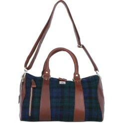 Leather X Harris Tweed Doctor Holdall Tan/Watch: TW-46-04-TW