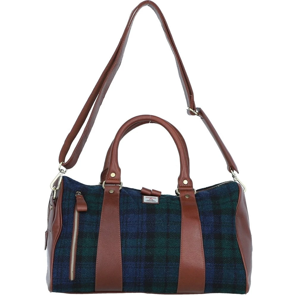 Leather X Harris Tweed Doctor Holdall Tan/Watch: TW-46-04-TW