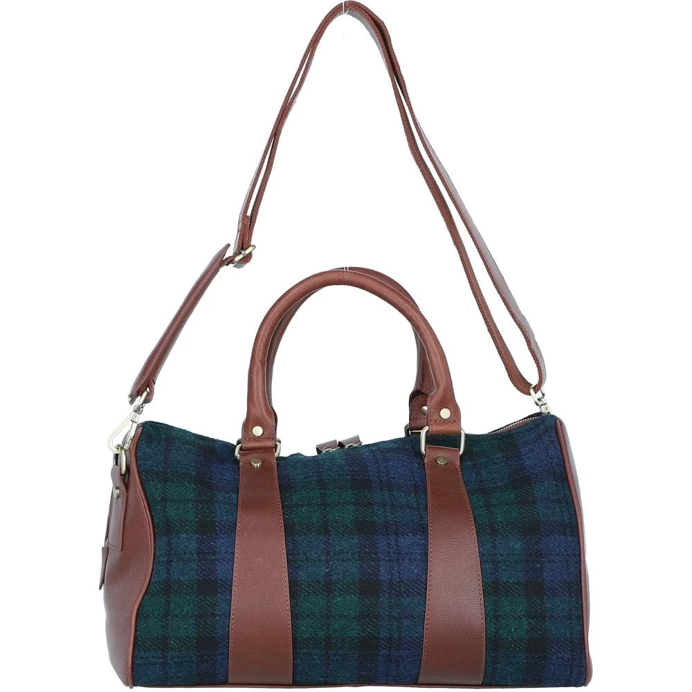 Leather X Harris Tweed Doctor Holdall Tan/Watch: TW-46-04-TW - Image 3