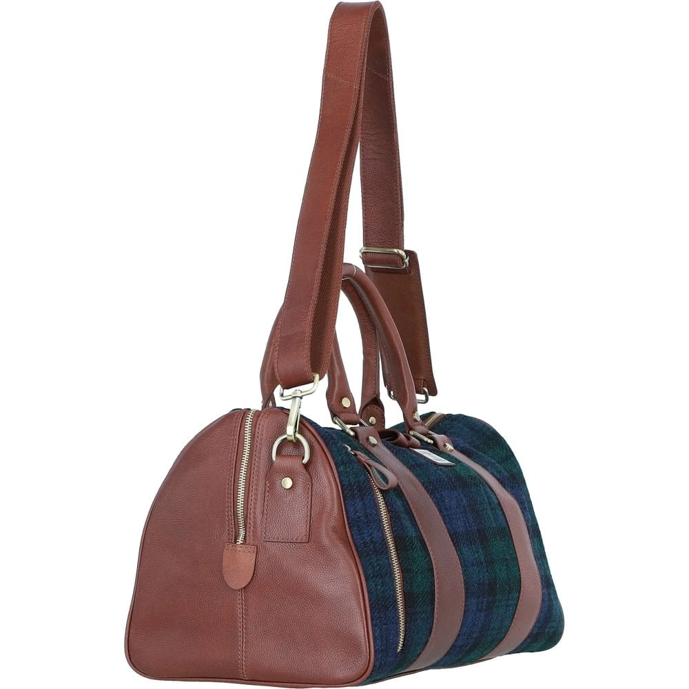 Leather X Harris Tweed Doctor Holdall Tan/Watch: TW-46-04-TW - Image 4