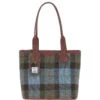 Leather X Harris Tweed Genuine Leather Shoulder Bag Tan/Mcload: TW-23-02-TM