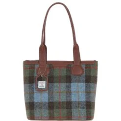 Leather X Harris Tweed Genuine Leather Shoulder Bag Tan/Mcload: TW-23-02-TM