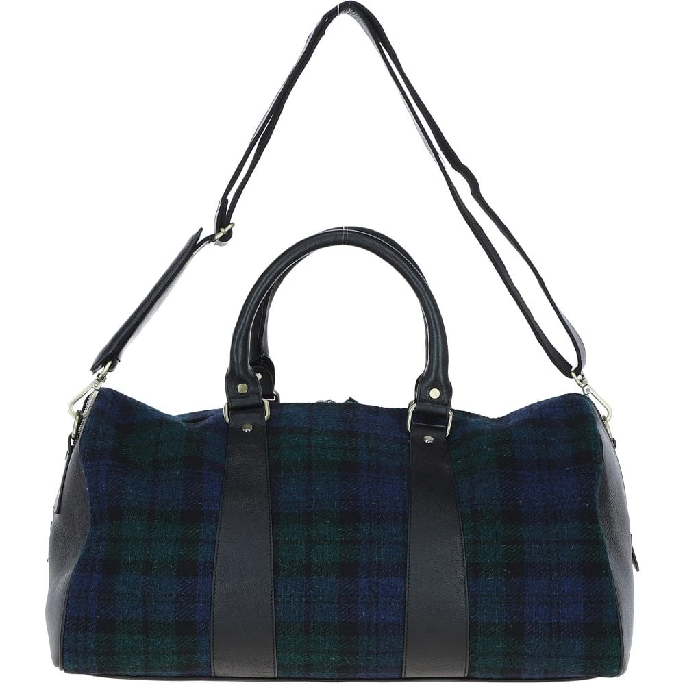 Leather X Harris Tweed Large Holdall Black/Watch: TW-47-03-BW - Image 3