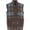 Leather X Harris Tweed Men's Gilet Brown/Mcload: TW-901-01-BM