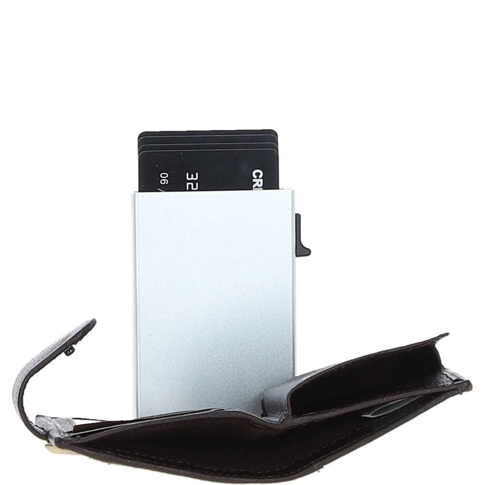 Leather X Harris Tweed RFID Secure Wallet Brown/Green: TW-16-09-BG - Image 4