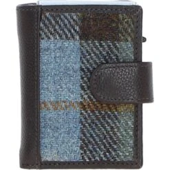 Leather X Harris Tweed RFID Secure Wallet Brown/Mcload: TW-16-01-BM
