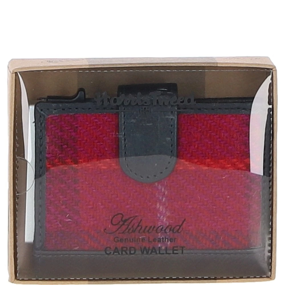 Leather X Harris Tweed RFID Secure Wallet Navy/Pink: TW-16-06-NP - Image 5