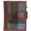 Leather X Harris Tweed RFID Secure Wallet Tan/Mcload: TW-16-02-TM
