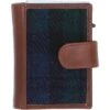 Leather X Harris Tweed RFID Secure Wallet Tan/Watch: TW-16-04-TW