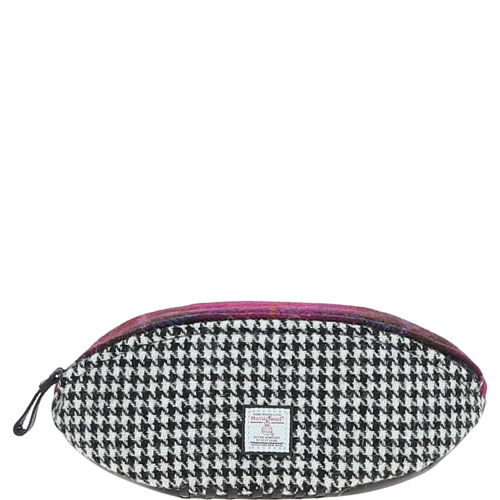 Leather X Harris Tweed Rugby Washbag Black/Mix: TW-82-23-BM