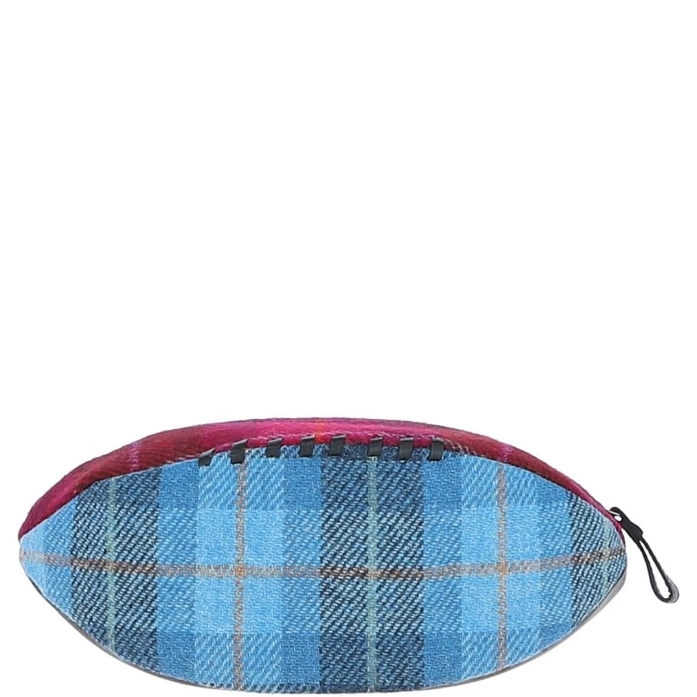 Leather X Harris Tweed Rugby Washbag Black/Mix: TW-82-23-BM - Image 4