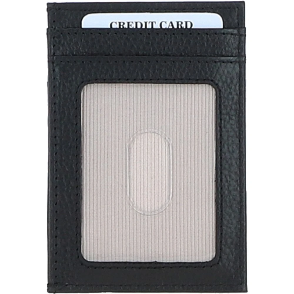 Leather X Harris Tweed Stylish Flat Card Holder Black/Watch: TW-52-03-BW - Image 2