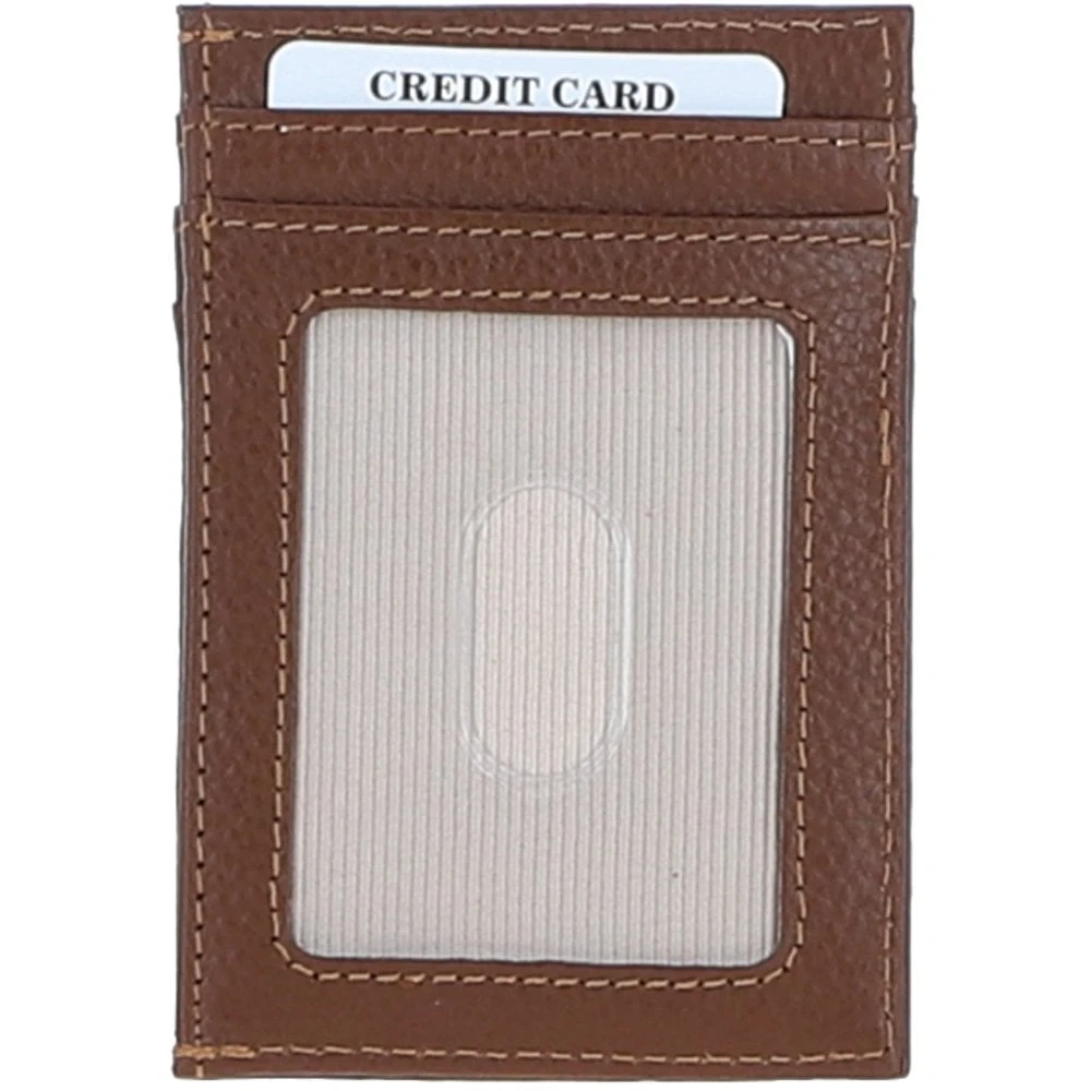 Leather X Harris Tweed Stylish Flat Card Holder Tan/Mcload: TW-52-02-TM - Image 2