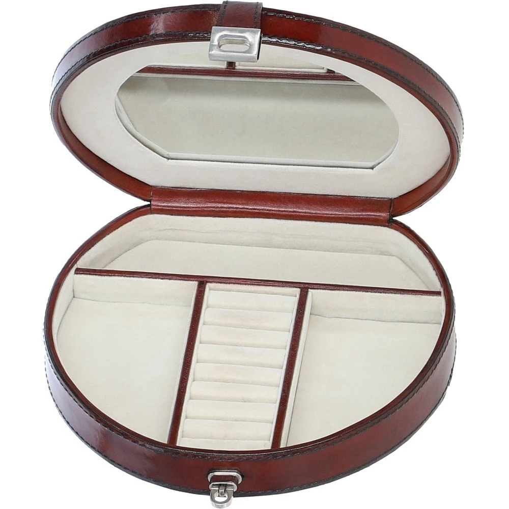 Leather's Luxury Jewellery Box Small Chestnut: LF-163 - Image 4