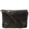 Mens Leather Laptop Messenger Bag Brown/crum : 8343