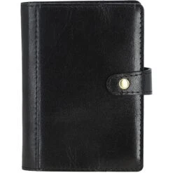 Luxury Leather A6 Notebook - Refillable & Handcrafted Cover Black: LF-111