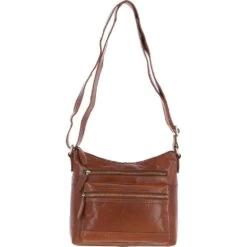 Medium Leather Shoulder Bag Honey: T-83