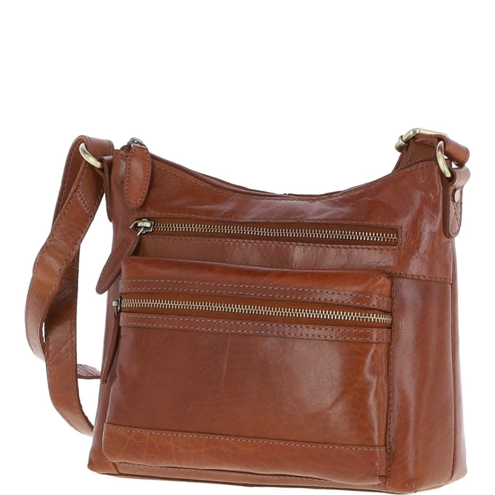 Medium Leather Shoulder Bag Honey: T-83 - Image 2
