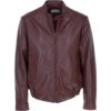Men's Genuine Leather Bomber Jacket Oxblood: AW-2255