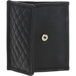 Quilted Coin Card Purse Black: QCP
