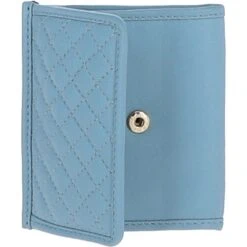 Quilted Coin Card Purse Lt Blue: QCP