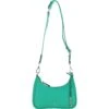 Real Leather Crossbody Bag With Webbing Strap Gumdrop Green: 64296