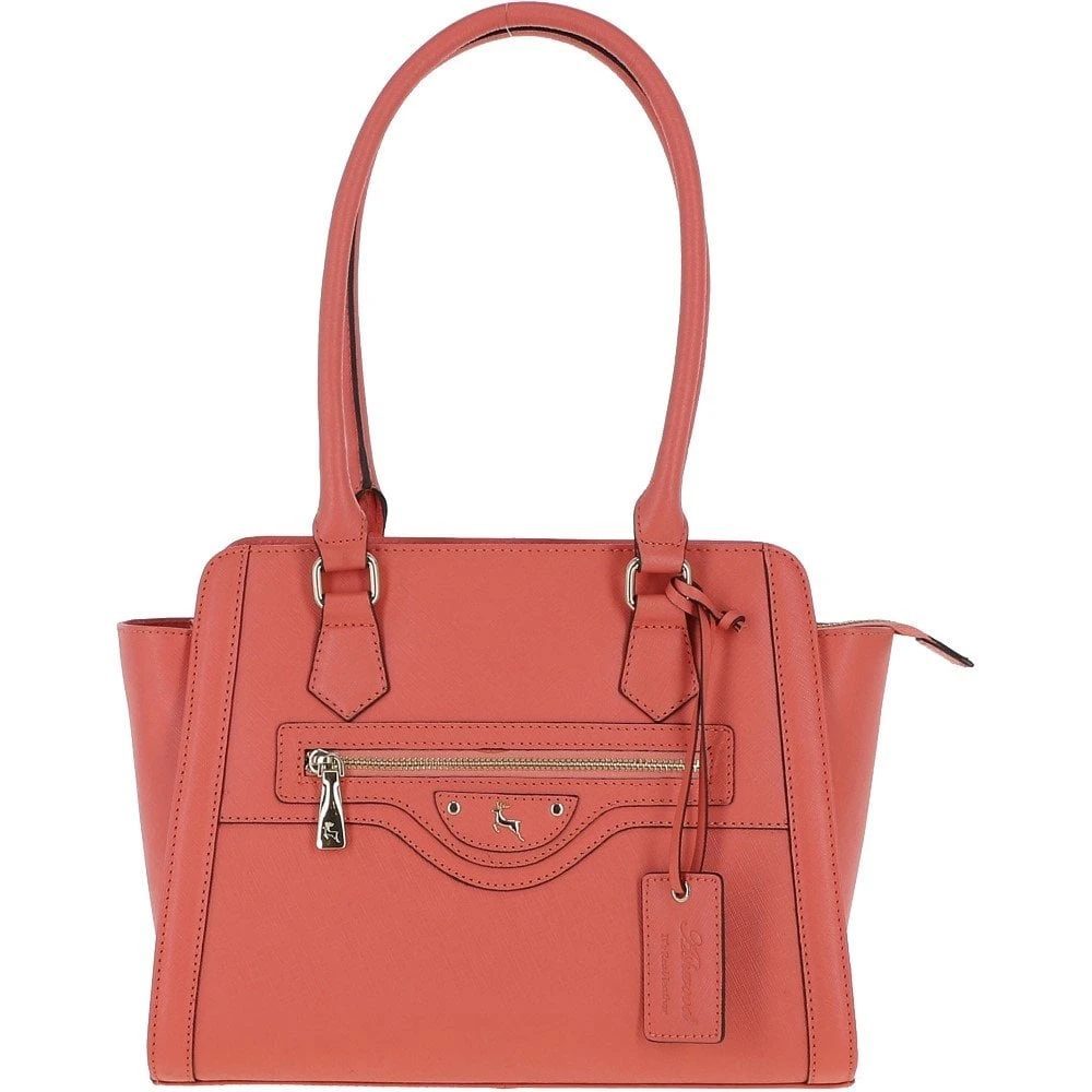 Saffiano Leather Tote Handbag Salmon: 62646 S