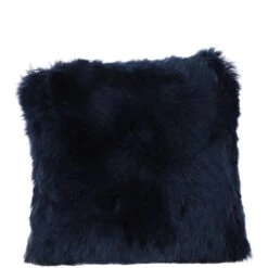 Sheepskin Cushion Indigo