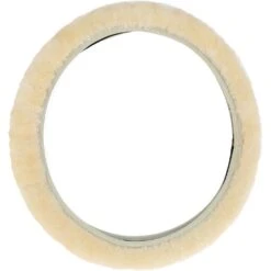 Sheepskin Steering Wheel Cover: Natural