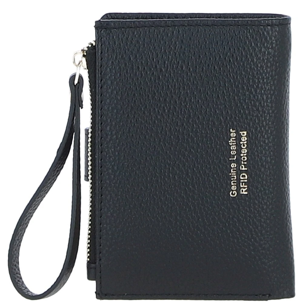 Small Ladies Leather Purse Black: 32047 - Image 4