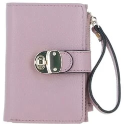 Small Ladies Leather Purse Wood Rose: 32047