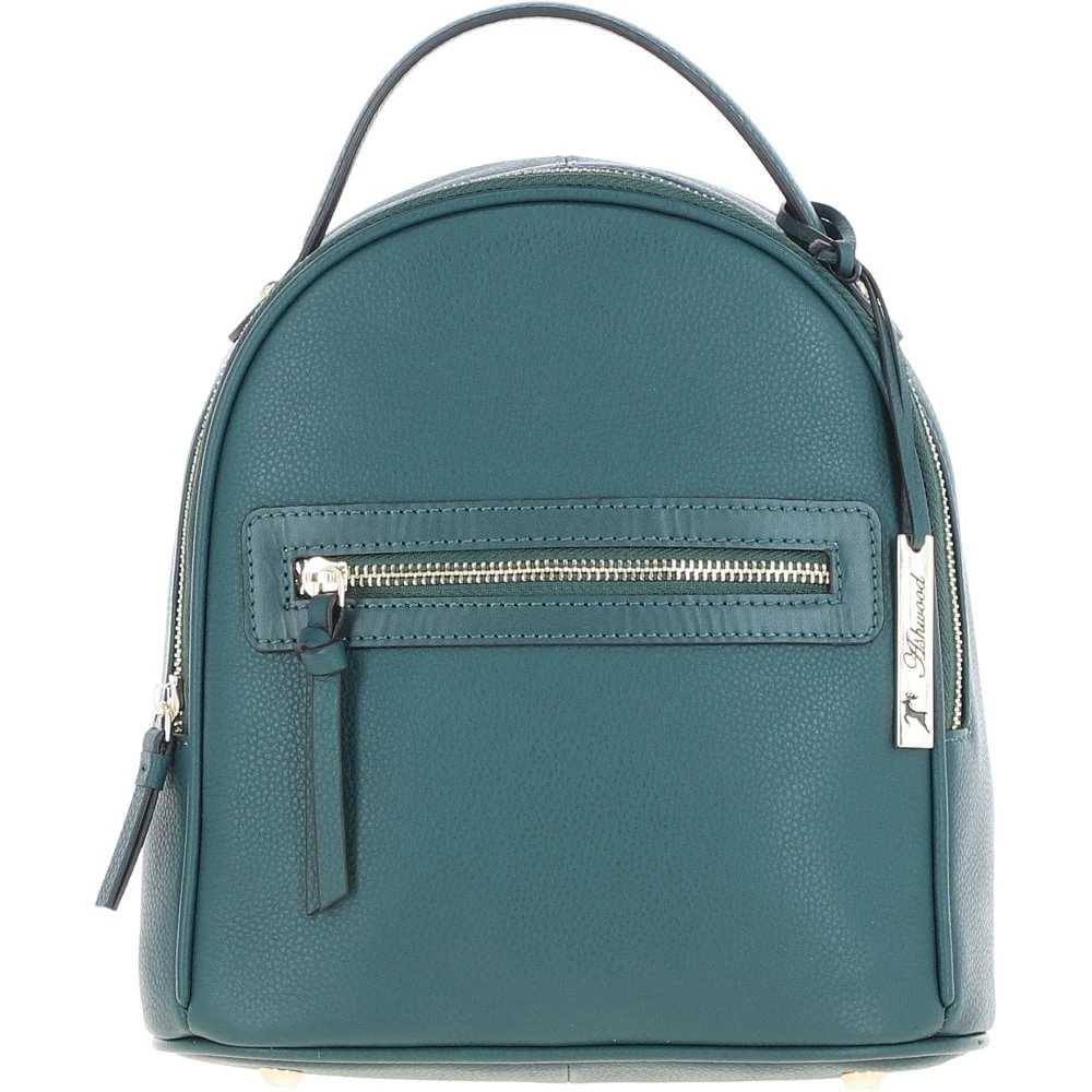Small Leather Backpack Green: Z-74