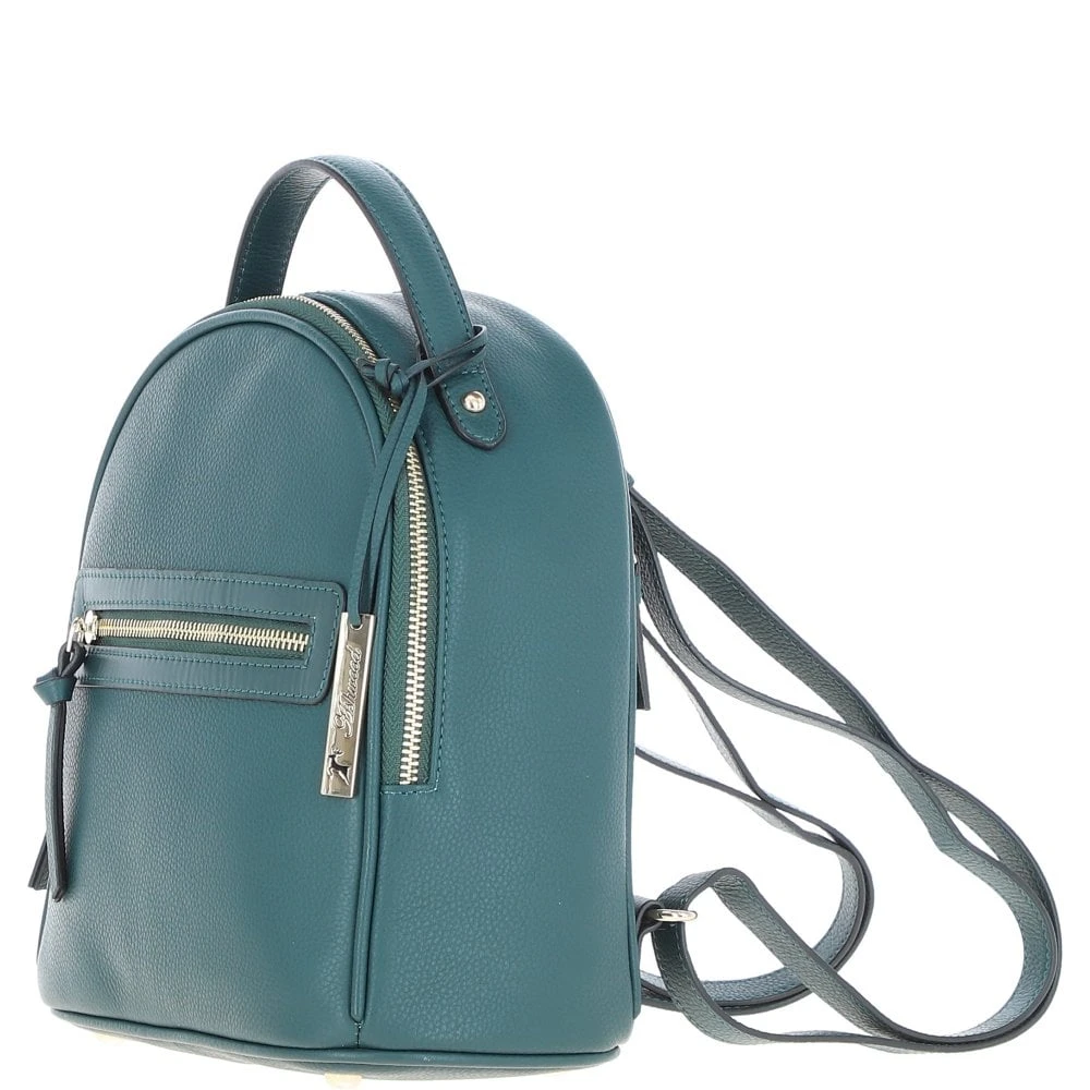 Small Leather Backpack Green: Z-74 - Image 2