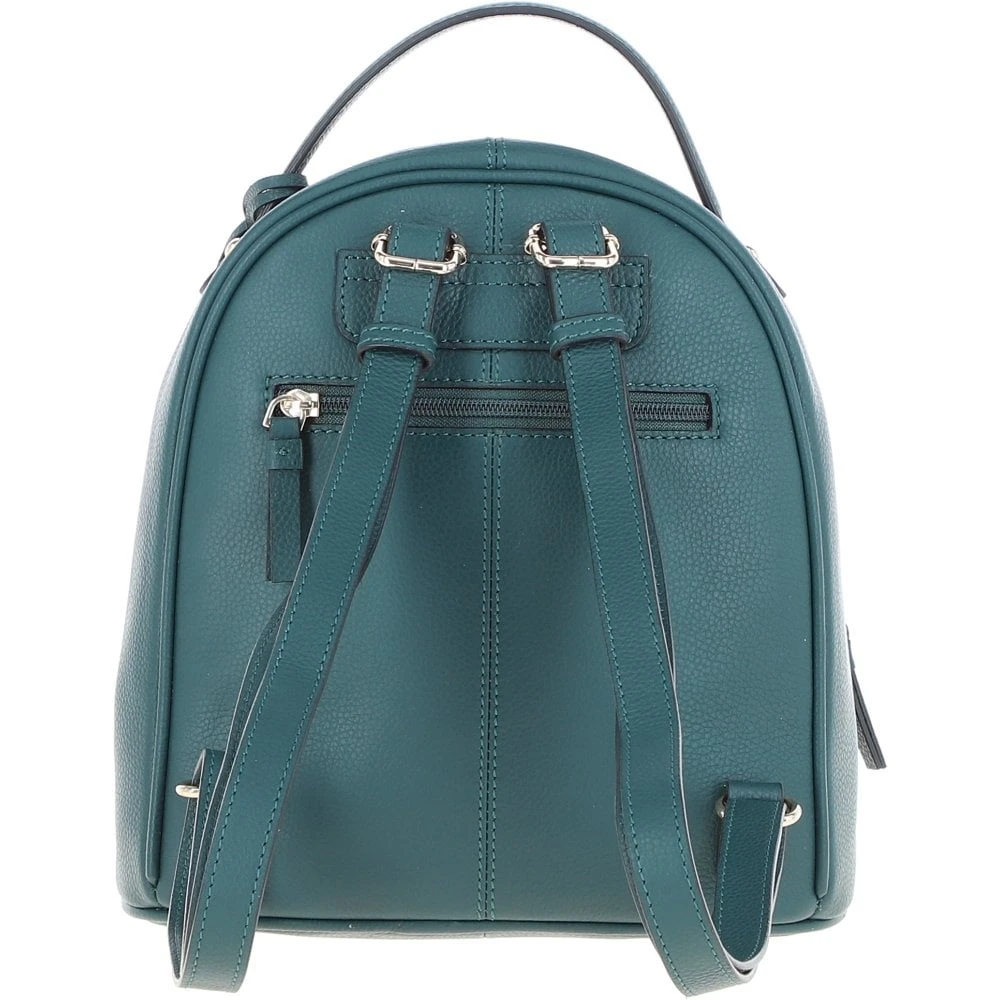 Small Leather Backpack Green: Z-74 - Image 3