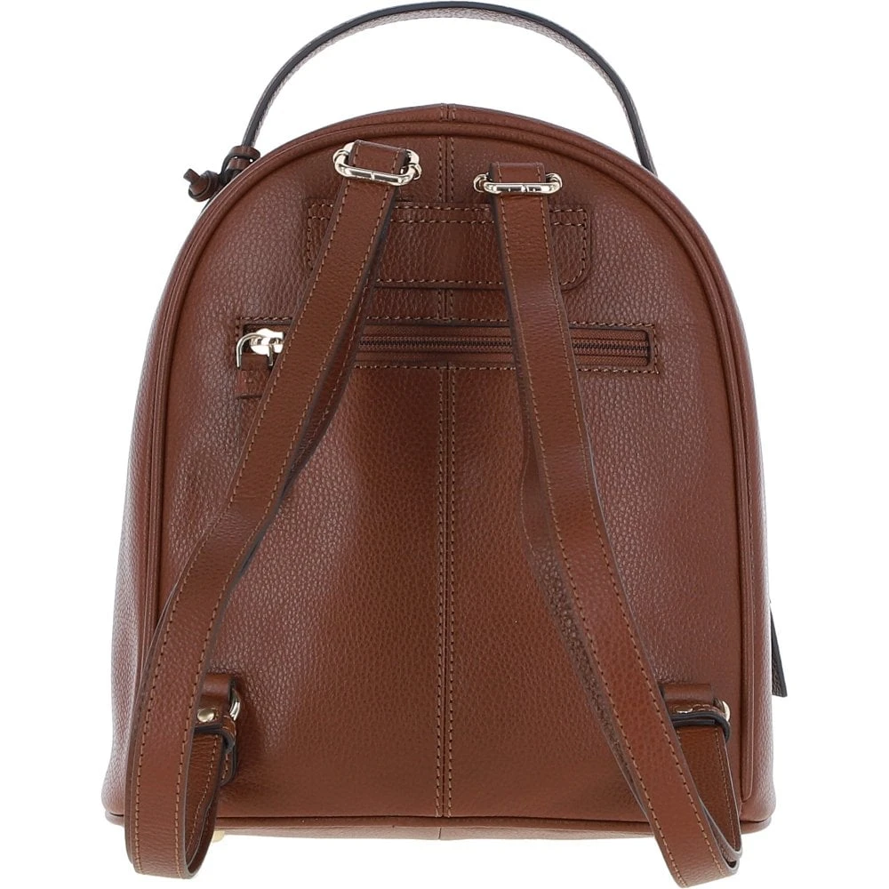 Small Leather Backpack Tan: Z-74 - Image 3