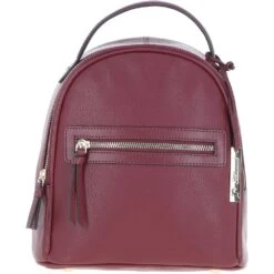 Small Leather Backpack Wine: Z-74