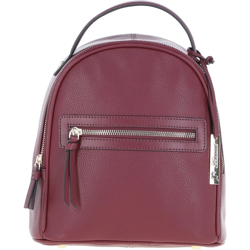 Small Leather Backpack Wine: Z-74