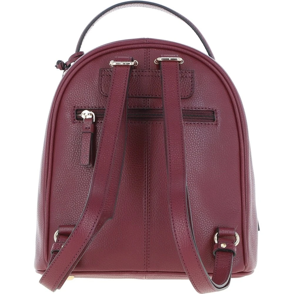 Small Leather Backpack Wine: Z-74 - Image 3