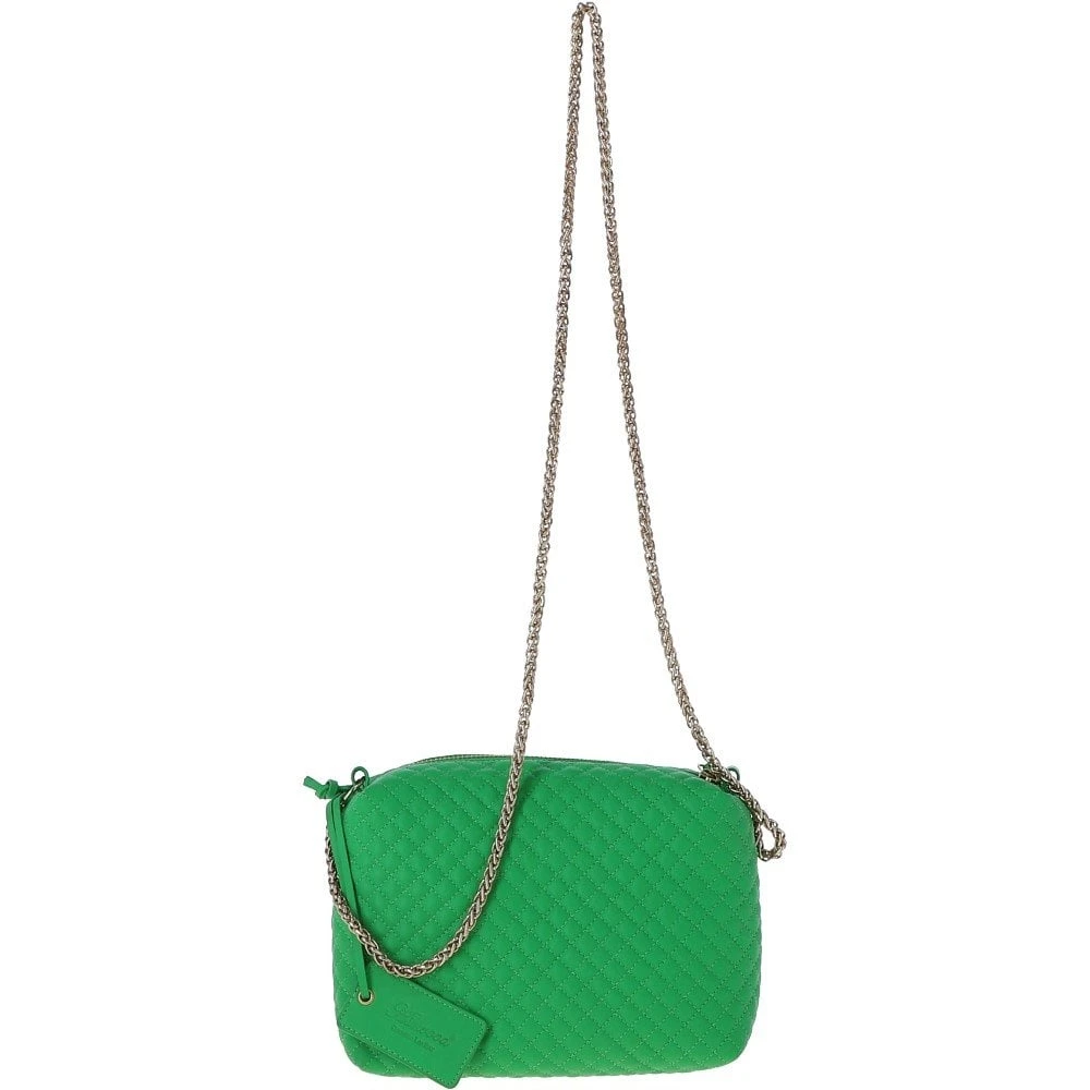 Small Quilted Leather Shoulder Chain Bag Green