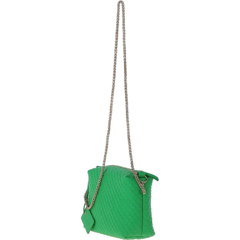 Small Quilted Leather Shoulder Chain Bag Green - Image 2