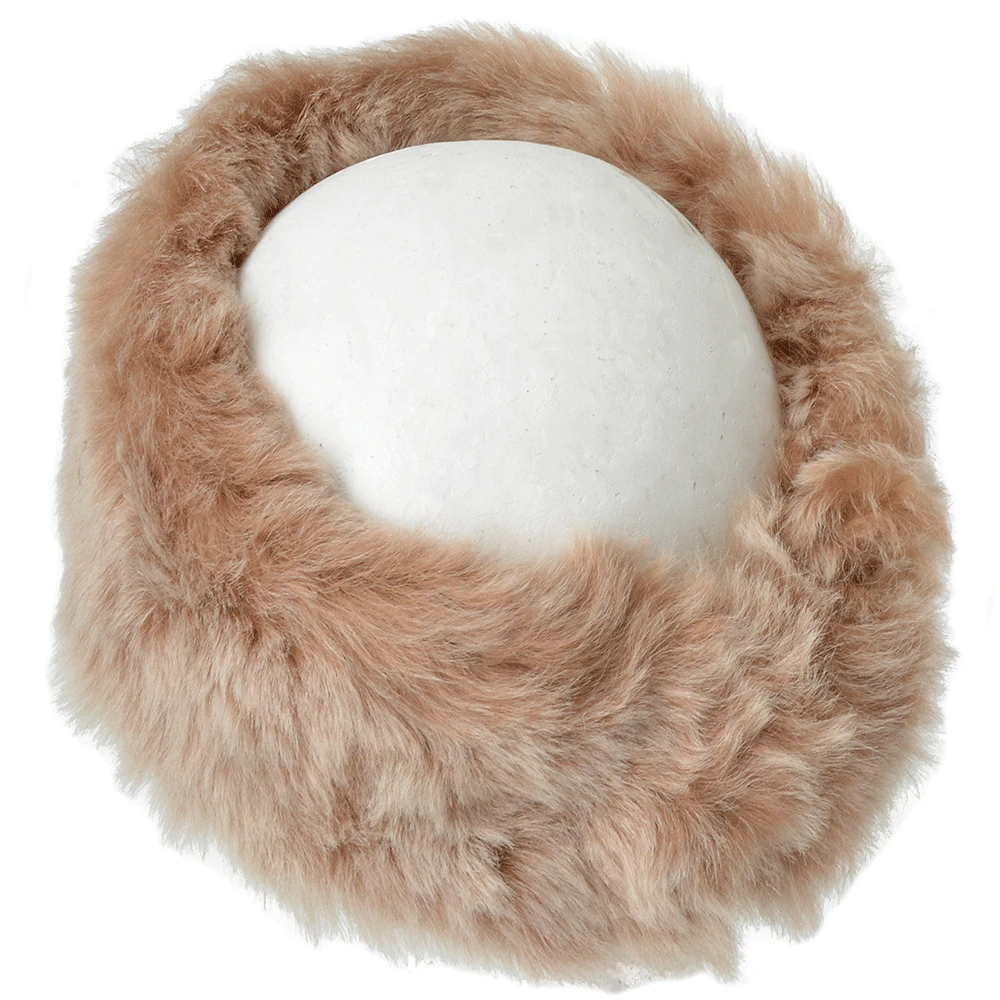 Toscana Sheepskin Leather Headband Camel/brissa : Kinona - Image 3