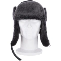 Trapper Hat With Sheepskin Fur Navy : Aspen