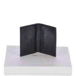 Vegetable Tanned 8 Card Holder Wallet Black : 1290-VT