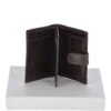 Vegetable Tanned Flip Side 6 Card, ID & Coins Dual Bill Fold Tab Leather Wallet Brown : 1246-VT